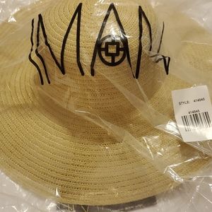 Iman designed straw floppy hat, NWT,NIB,ONE SIZE